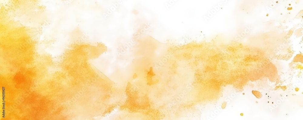 Abstract Yellow Watercolor Background with Soft Blur Abstract Yellow Watercolor Background with Soft Blur