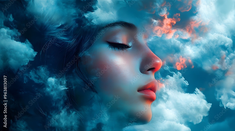 82. A person in a surreal style, dreamlike expression 82. A person in a surreal style, dreamlike expression