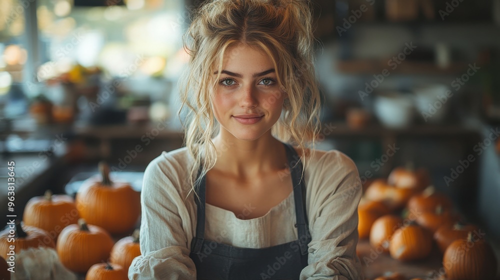 Produce an authentic portrayal of a person in a school Halloween costume, exuding focus and positivity against a blurred background Produce an authentic portrayal of a person in a school Halloween costume, exuding focus and positivity against a blurred background