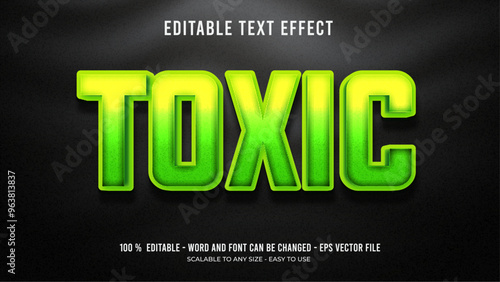 toxic editable text effect
