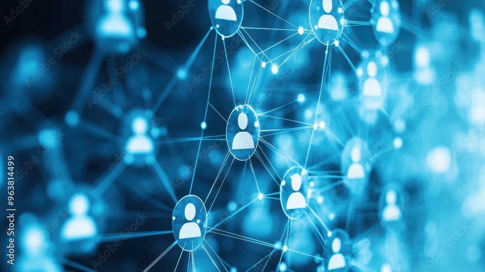 Futuristic Digital Network Connections and Intelligence Concept Futuristic Digital Network Connections and Intelligence Concept