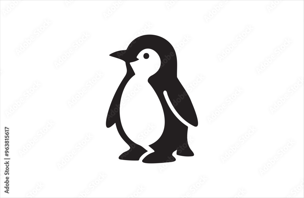 Fototapeta premium a penguin icon of silhouette vector illustration