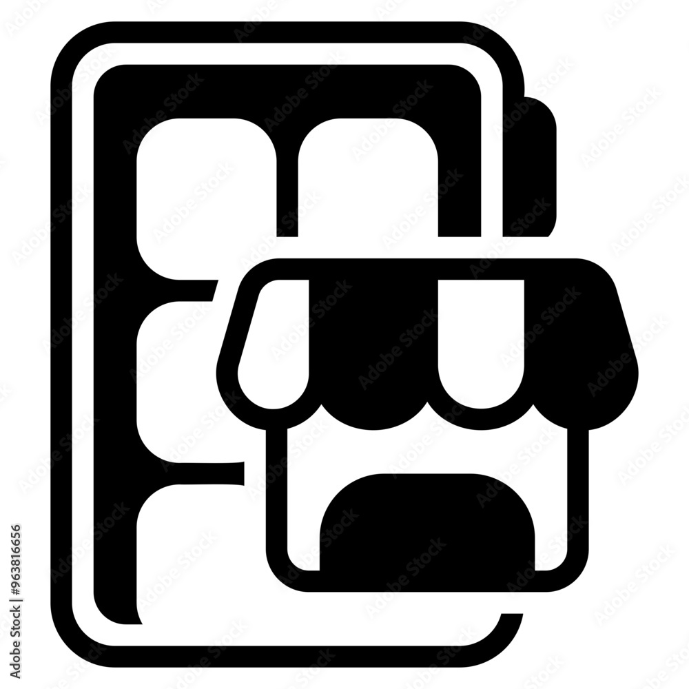Online store glyph style icon Online store glyph style icon