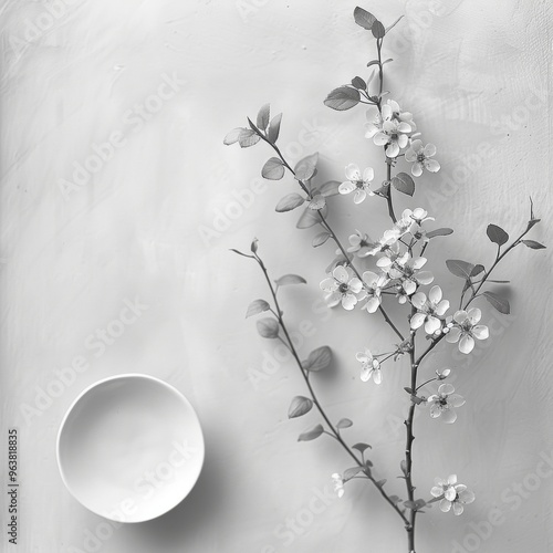 Clean black and white background highlighting clarity for impactful compositions and designs. Minimalist design concept