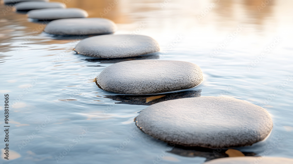 stone slabs on water with pale rocks reflecting simple beauty stone slabs on water with pale rocks reflecting simple beauty
