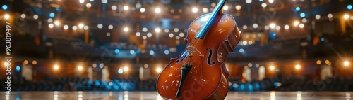 Wallpaper Mural Digital cello, hologram strings, modern concert hall, sophisticated lighting Torontodigital.ca