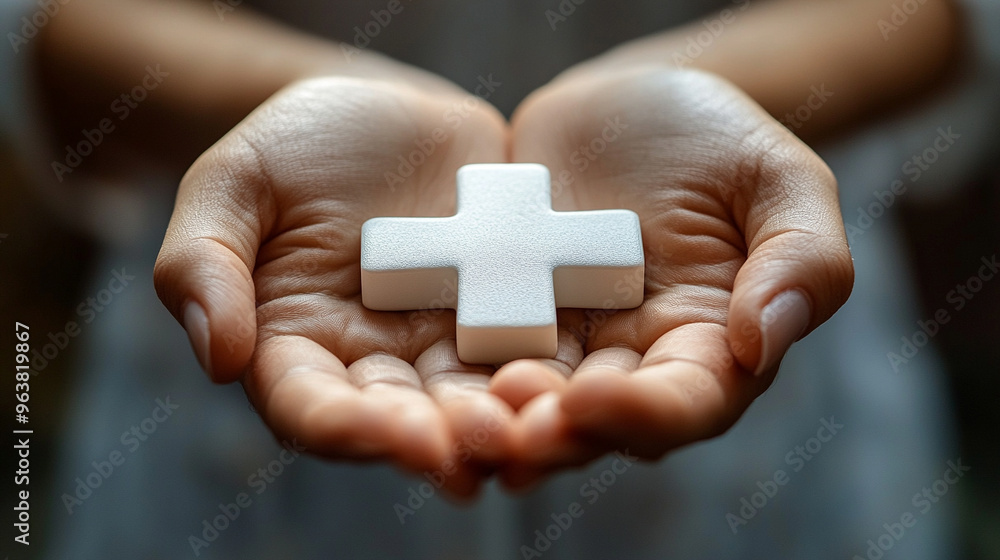 hand holding a glowing plus sign, symbolizing health and wellbeing. The image represents healing, medical care, and positive energy, with a focus on health improvement and support hand holding a glowing plus sign, symbolizing health and wellbeing. The image represents healing, medical care, and positive energy, with a focus on health improvement and support