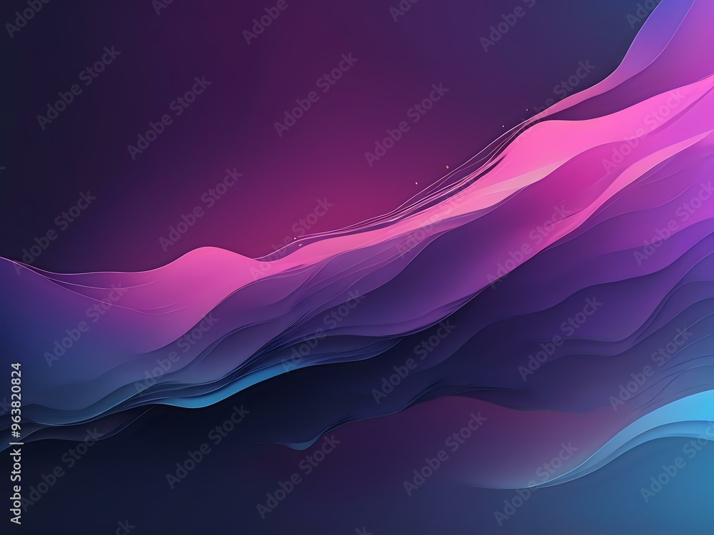 Obraz premium purple dark blue abstract background with waves and lines