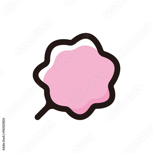 Cotton candy outline icon for graphic design, apps and websites