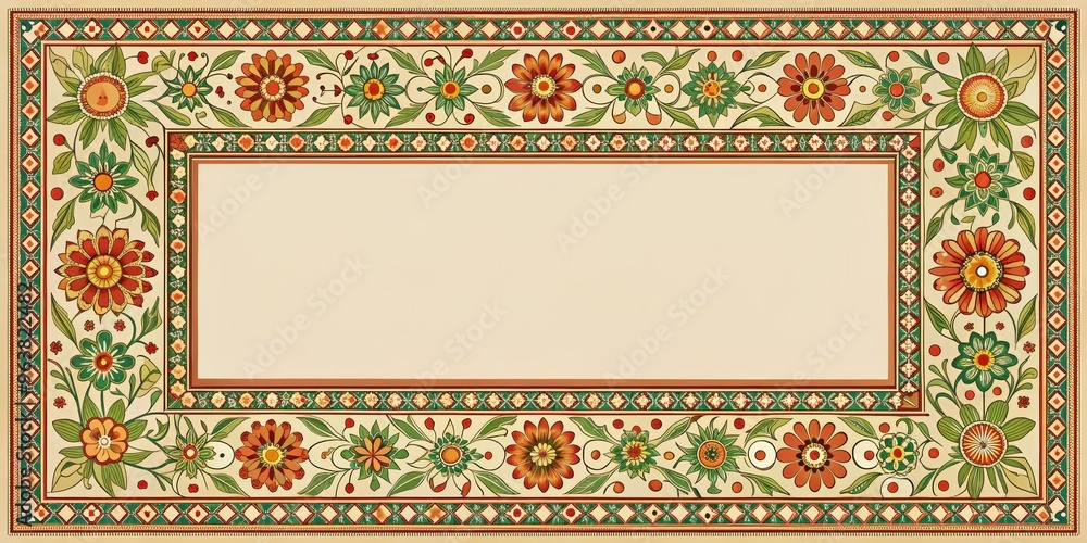Floral Frame with Intricate Patterns, Ornamental, Decorative, Frame Design. floral border, pattern, background Floral Frame with Intricate Patterns, Ornamental, Decorative, Frame Design. floral border, pattern, background