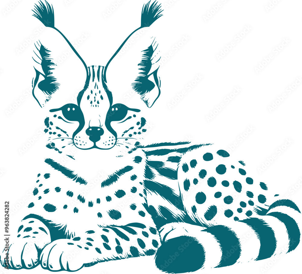 Flat blue Cheetah leopard babe icon logo doddle template vector illustration art on white background generated Ai Flat blue Cheetah leopard babe icon logo doddle template vector illustration art on white background generated Ai