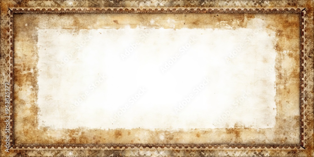 Fototapeta premium Vintage Grunge Frame with Brown Edging, Grunge Texture, Antique Frame, Vintage, Texture, Frame