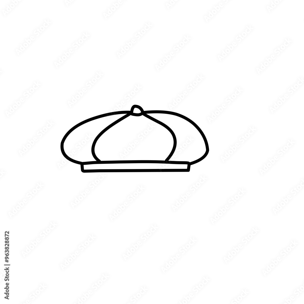 Fototapeta premium outline the hat type