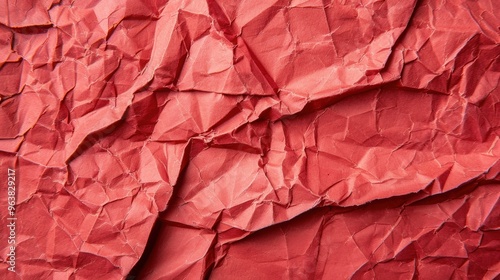 Wallpaper Mural A detailed texture of crumpled red paper highlights the dynamic folds and creases, capturing depth and visual interest Torontodigital.ca