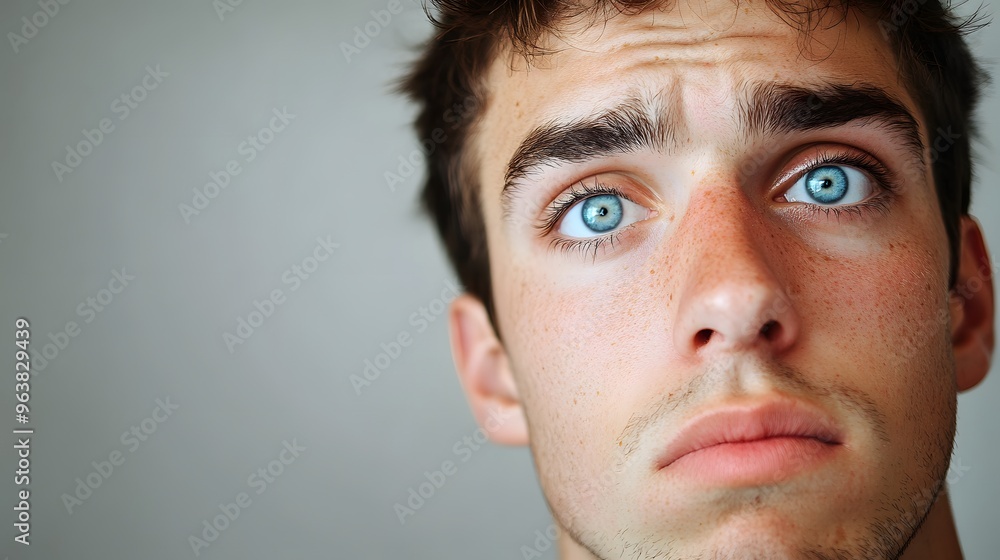 Naklejka premium 17. A person looking bored, disinterested expression
