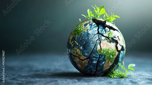 Flourishing Earth Symbolizing Sustainable Future and Environmental Conservation