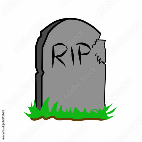 RIP Tombstone Vector for halloween party