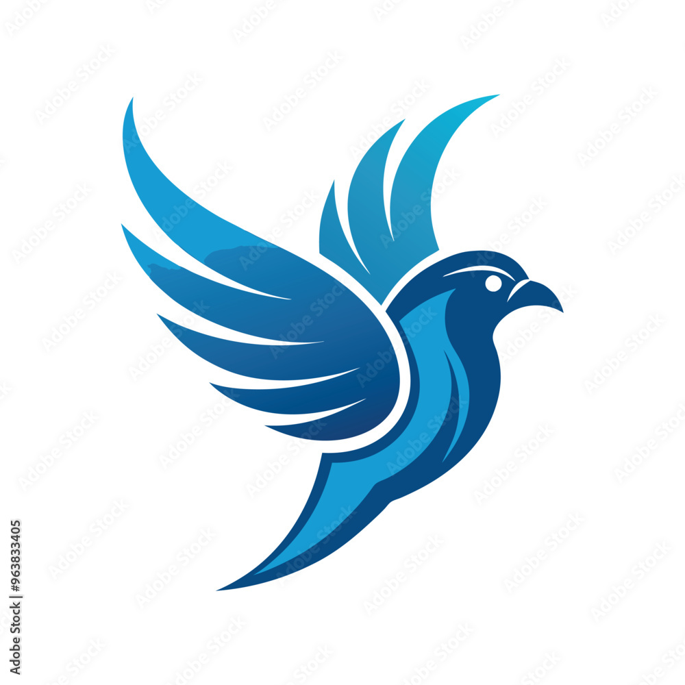 Gradient hummingbird logo design vector illustration Gradient hummingbird logo design vector illustration