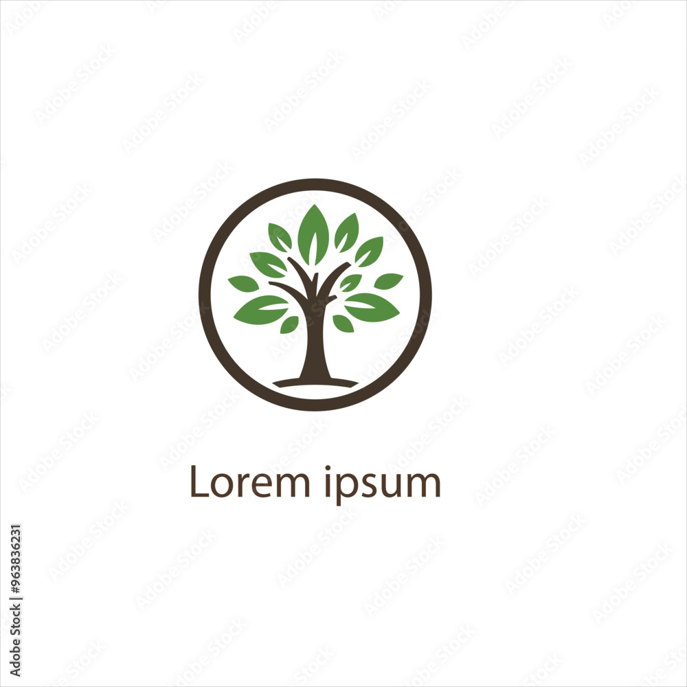 Obraz premium Natural tree logo design