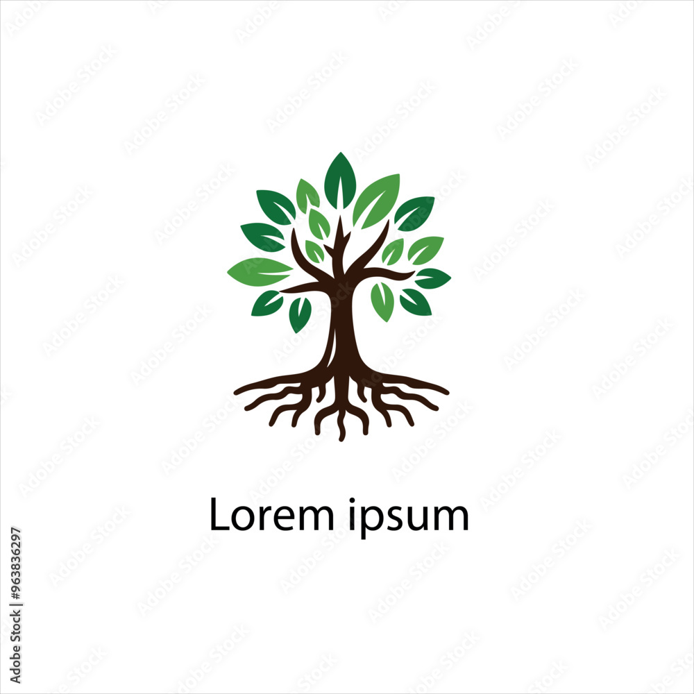 Obraz premium Natural tree logo design