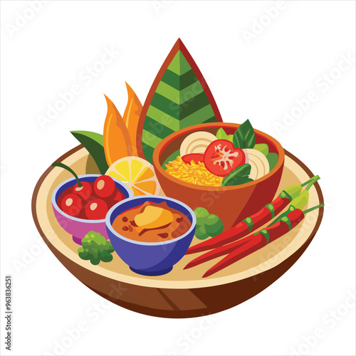 Thai Foods vector illustration 