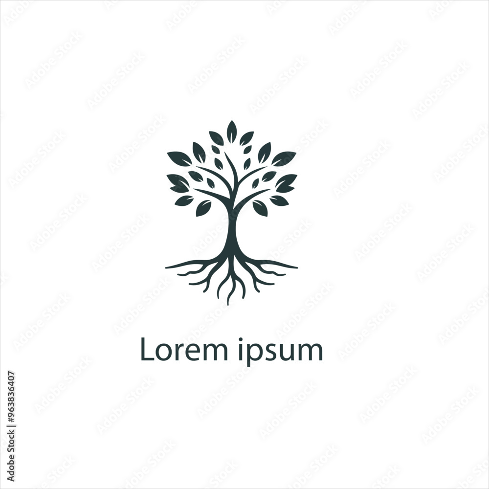 Natural tree logo design Natural tree logo design