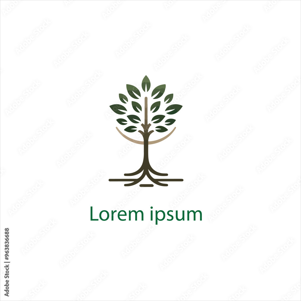Obraz premium Natural tree logo design