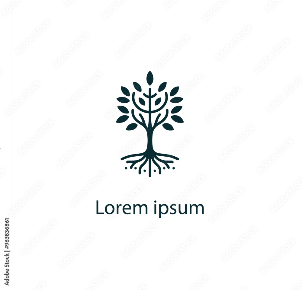 Fototapeta premium Natural tree logo design