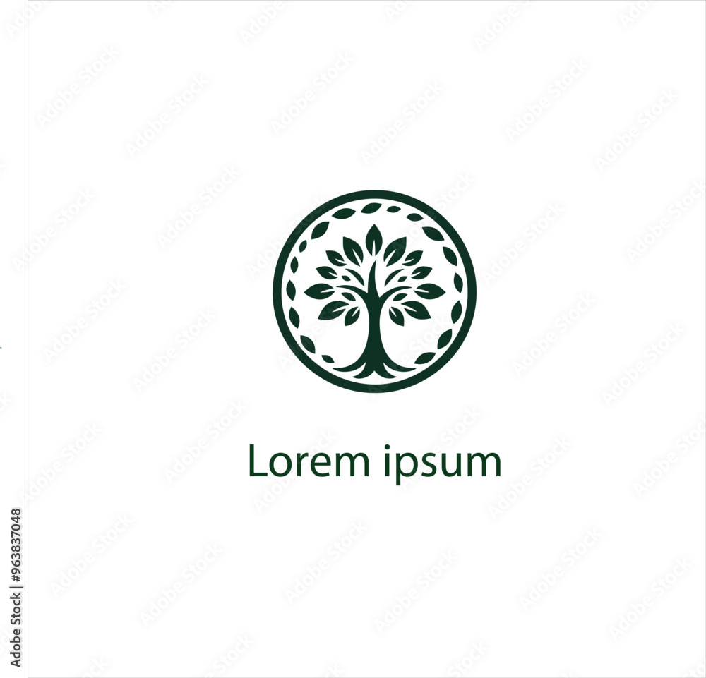 Natural tree logo design Natural tree logo design