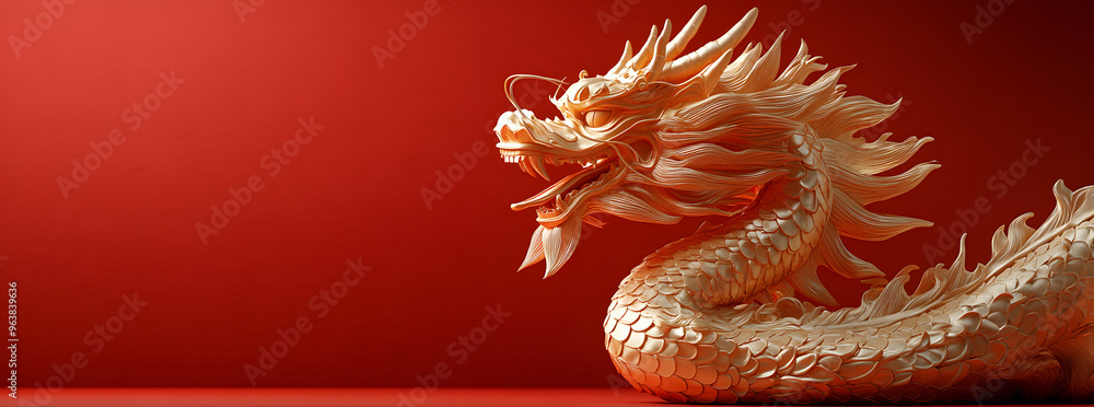 “A Golden Dragon Head with Sharp Teeth and Fangs Depicted in a Fierce Expression”
“A Golden Dragon Head with Sharp Teeth and Fangs Depicted in a Fierce Expression”
