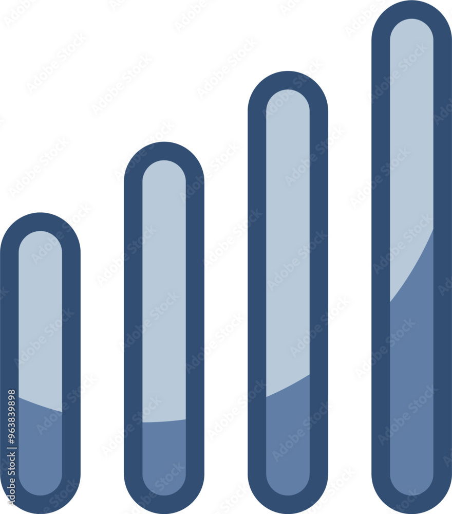 network signal level vector icon, transparent background. replaceable blue color design network signal level vector icon, transparent background. replaceable blue color design