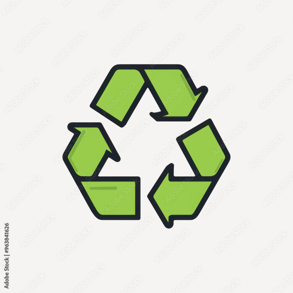 Obraz premium rawpixeloffice3_clip_art_style_of_bold_outlines_green_recycle_i_c7a2bb29-7e51-4ebf-8fd9-6b14e237c941-p