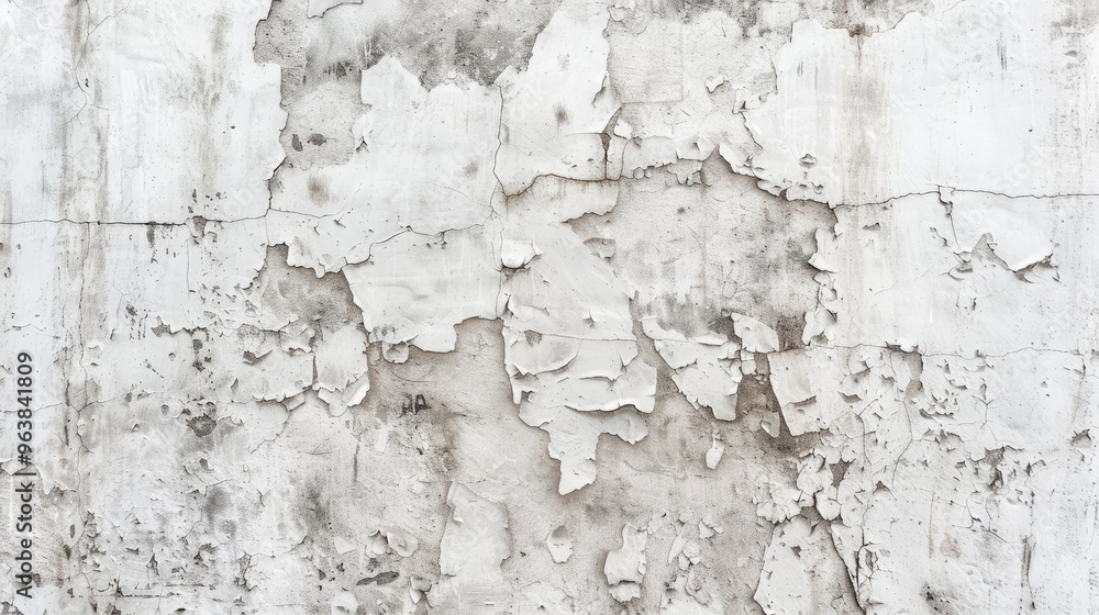Fototapeta premium Seamless texture background of a white cement wall with paint