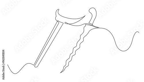 Art & Illustrationcontinuous line drawing of a keris. one line vector drawing of a keris, an ancient heirloom object. single line of traditional Indonesian weapons