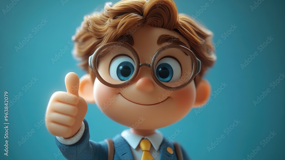 3d animation businessman cartoon character flexible knotte3d han3d shows thumb up gesture funny like concept isolate3d on blue backgroun3d with white roun3d frame appearing 3d animation businessman cartoon character flexible knotte3d han3d shows thumb up gesture funny like concept isolate3d on blue backgroun3d with white roun3d frame appearing
