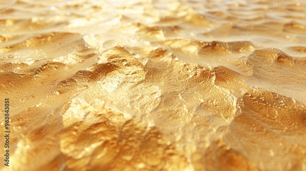 Abstract golden texture with light reflecting off the surface. Abstract golden texture with light reflecting off the surface.