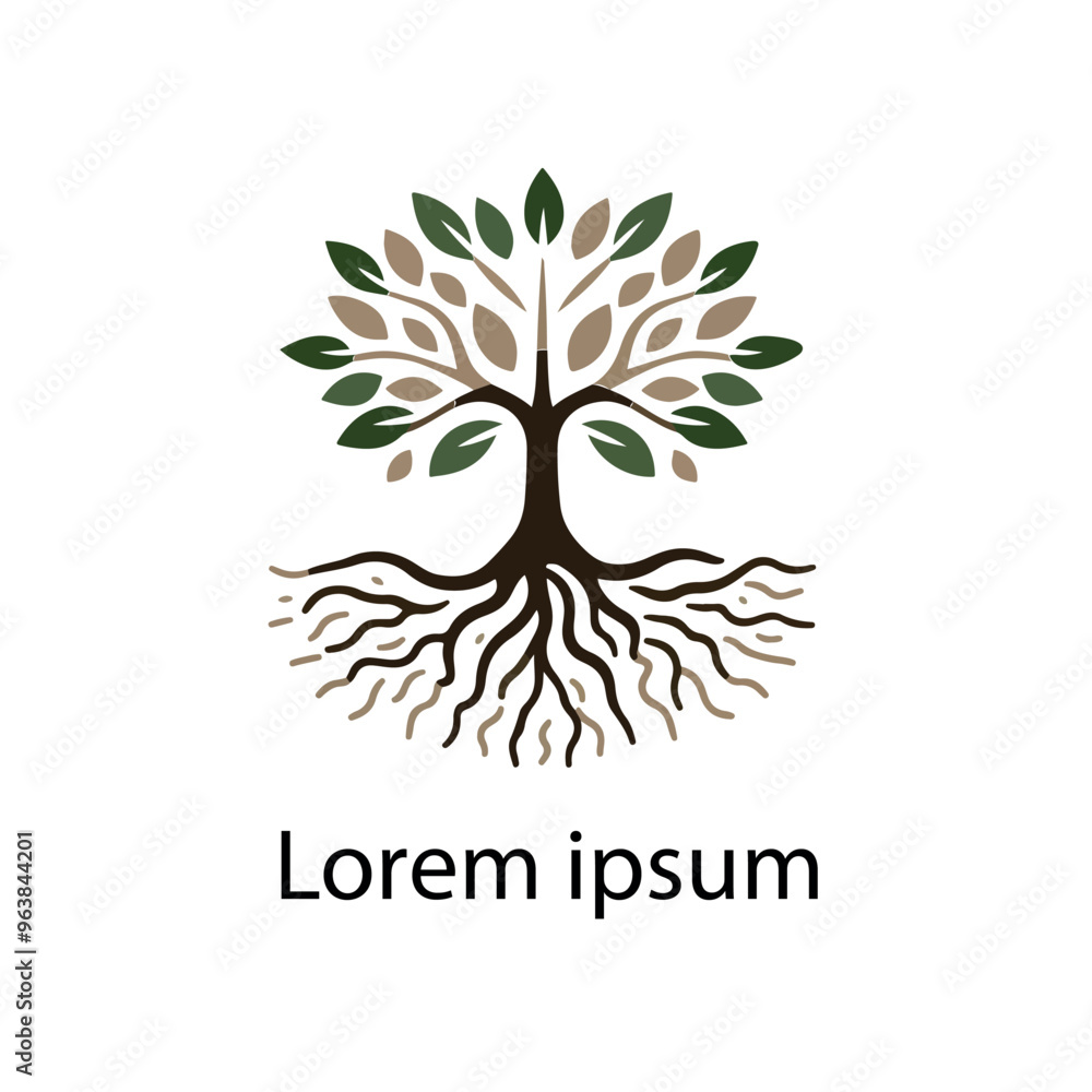 Natural tree logo design Natural tree logo design