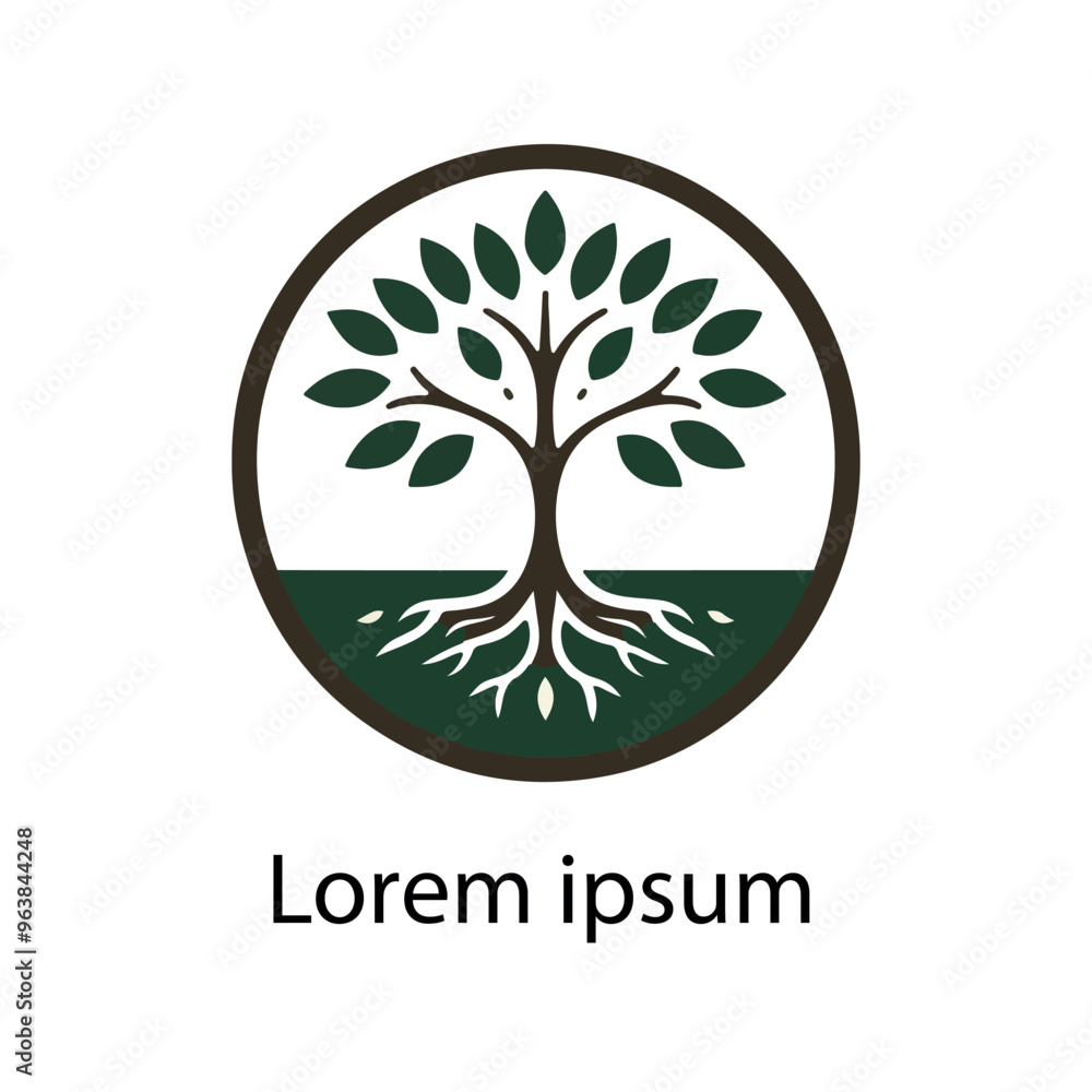 Obraz premium Natural tree logo design