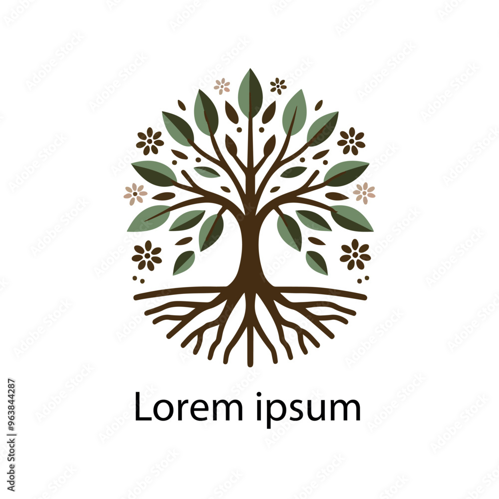 Obraz premium Natural tree logo design