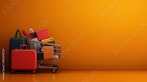 Consumer finalizing a Cyber Monday purchase, with multiple items in the cart and a large discount applied, consumer completing Cyber Monday purchase, savings-driven shopping photo