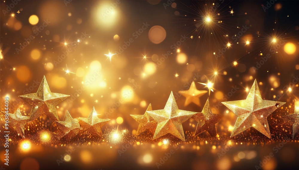 Golden Sparkling Stars Glittering Festive Background, Shimmering Magical Holiday Season Celebration Ornaments Decoration Fantasy, Bright Shiny Lights Bokeh Special Event Elegant Luxury Backdrop Design Golden Sparkling Stars Glittering Festive Background, Shimmering Magical Holiday Season Celebration Ornaments Decoration Fantasy, Bright Shiny Lights Bokeh Special Event Elegant Luxury Backdrop Design