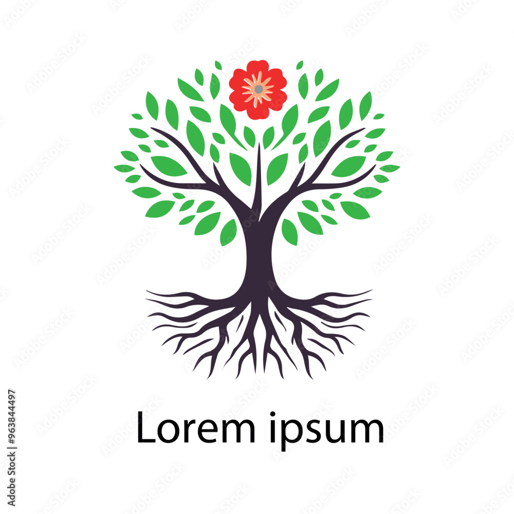 Obraz premium Natural tree logo design