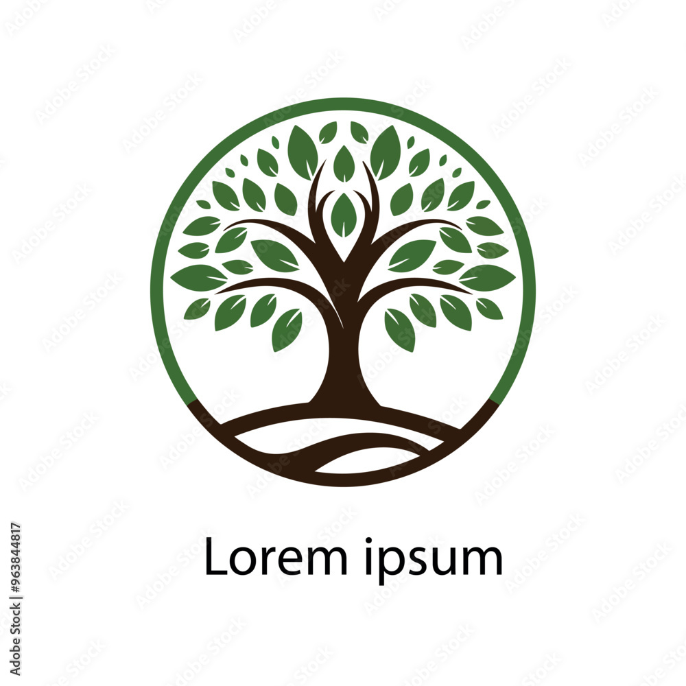 Obraz premium Natural tree logo design