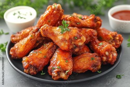 Buffalo wings, american buffalo wings, best-selling buffalo wings, popular buffalo wings, classic buffalo wings, spicy buffalo wings, buffalo wings food, buffalo wings photography, buffalo wings dish,