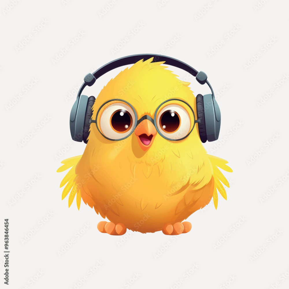 Fototapeta premium rawpixel_office_32_funny_animal_bird_character_listen_music_con_68fdf643-ae02-48a3-92e9-920bdc22af40-p