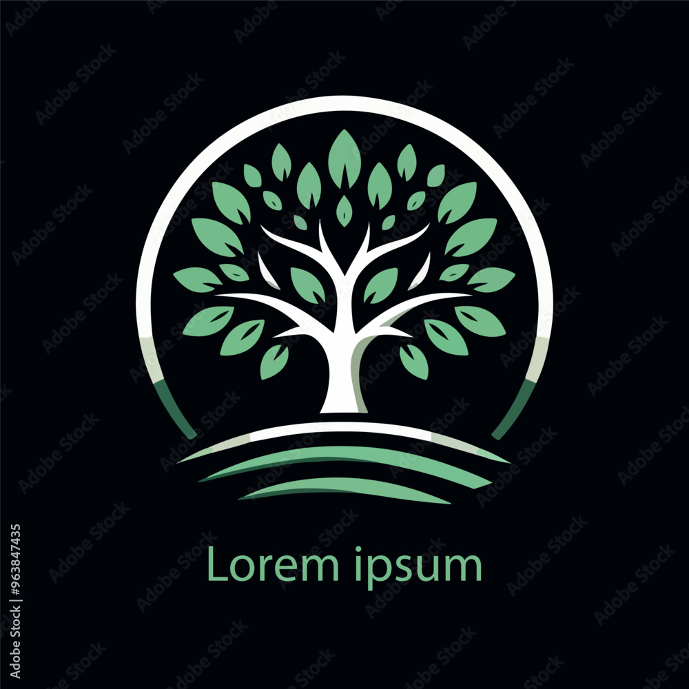 Obraz premium Natural tree logo design