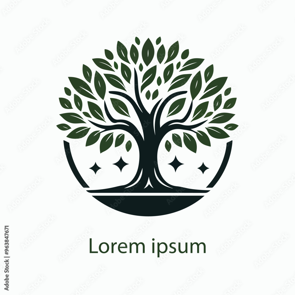 Obraz premium Natural tree logo design