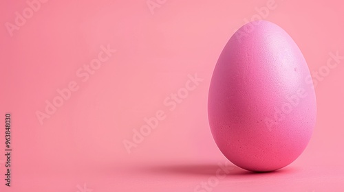 Minimalist Pink Egg on Matching Background