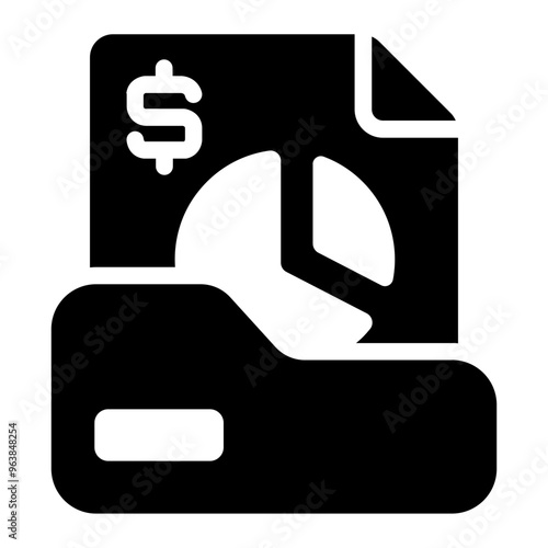 Finance portfolio icon symbolizing wealth, investment, and stock market management.