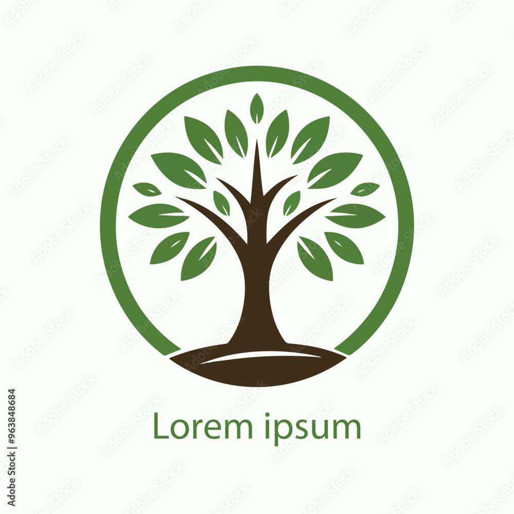 Obraz premium Natural tree logo design